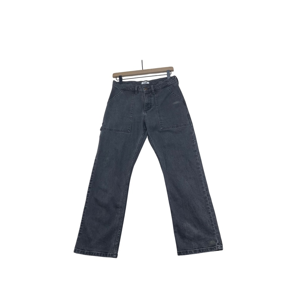 Wrangler Carpenter Jeans Faded Black Denim Straight Leg Workwear Pants Small